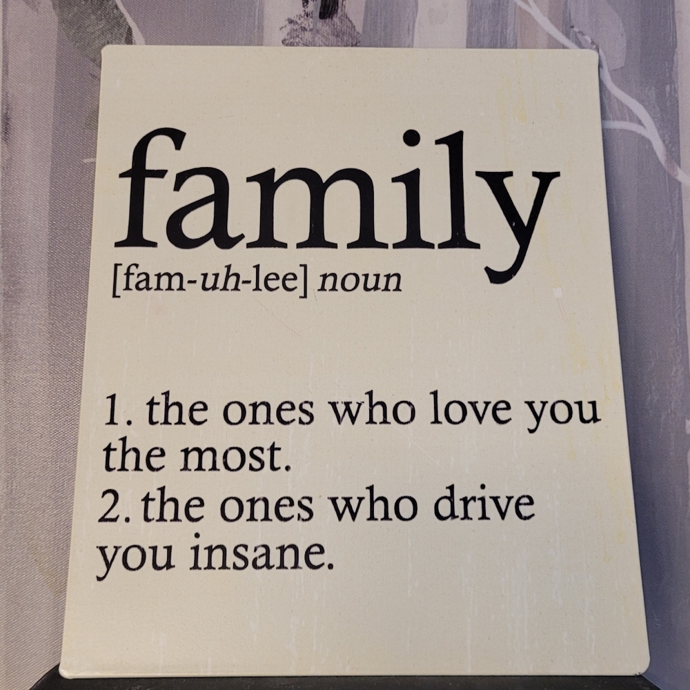 Family Definition Humorous Metal Wall  Decor